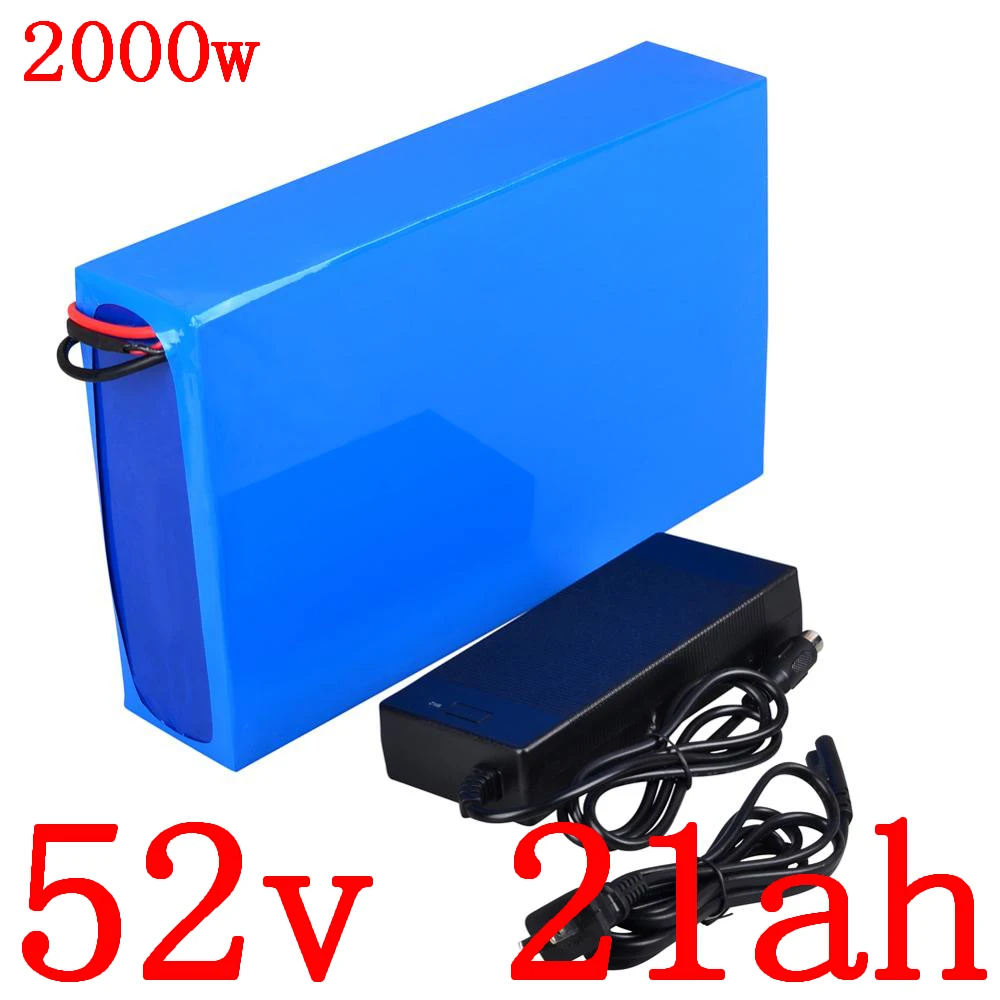 52V 1000W 2000W литиевая батарея 52V 20AH батарея для электрического велосипеда 52V электрический скутер батарея с 50A BMS и 5A зарядное устройство