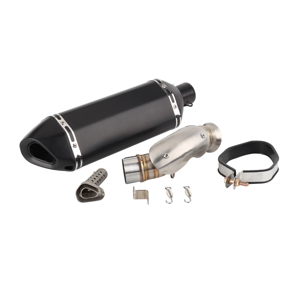 

790 Motorcycle Exhaust Muffler And Link Pipe System For KTM Duke 790 2018 2019 Carbon Fiber Escape Slip on