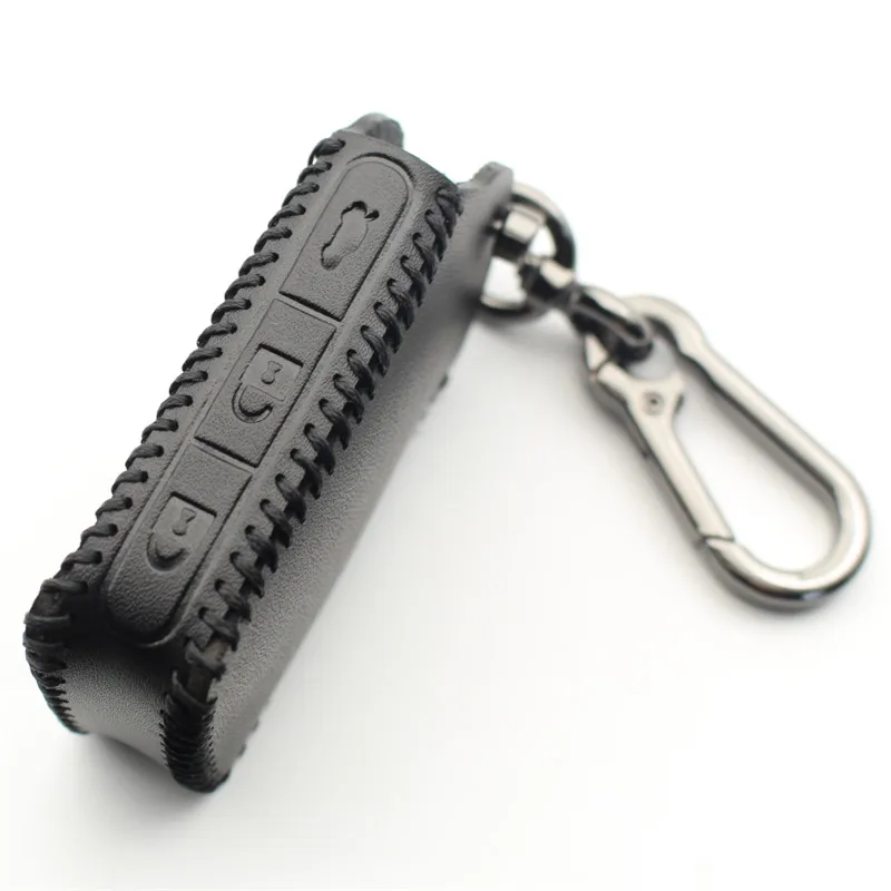 FLYBETTER Genuine Leather 4Button Smart Key Case Cover For Volvo S90/V90/XC90/XC60/XC40 L532