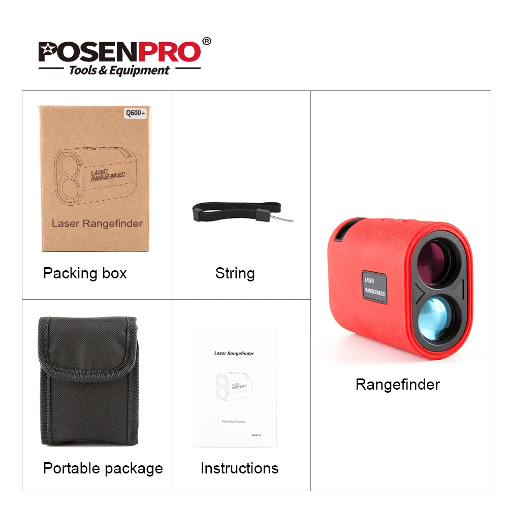 Лазерный дальномер POSENPRO охотничий измеритель расстояния 600 м цифровой Монокуляр