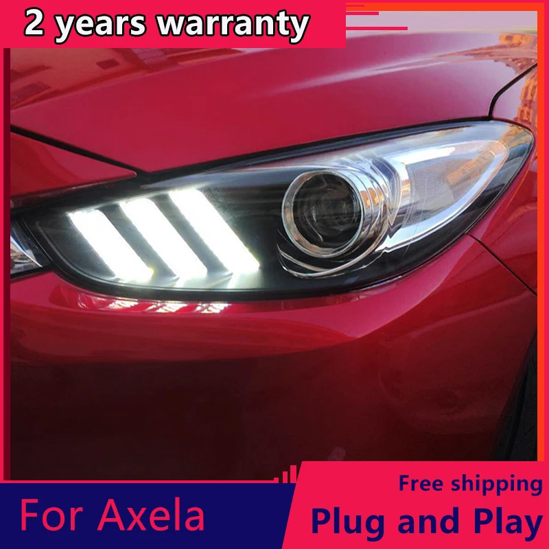 

KOWELL Car Styling for Mazda3 Headlights 2017 New Mazda3 Axela LED Headlight Original DRL Dynamic LED turn signal Bi Xenon Lens