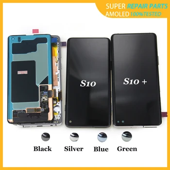 

3040x1440 Original AMOLED For SAMSUNG Galaxy S10 Display S10 Plus G973F G973 G975 G975F Touch Screen Digitizer Assembly