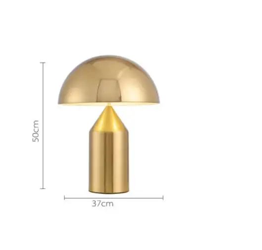 Минималистичный постмодерн, светильник для спальни, кабинета, Настольный светильник, скандинавский стиль, креативные грибные настольные лампы - Цвет абажура: Gold-Big