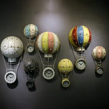 

Creative iron ballon wall decoration Iron antique bar wall clock decor kids room decoration vintage style kids decoration