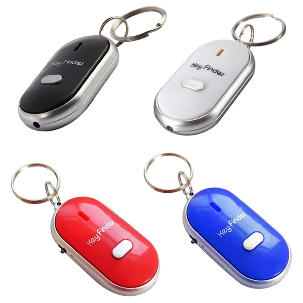 Colorful LED Key Finder Locator Find Lost Keys Flashing Alarming Whistle Beep Sound Control #244273
