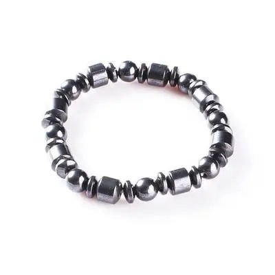 Beaded Elastic Magnetic Magnet Bracelet Black Beads Magnetic Therapy Health Jewelry beaded bracelet