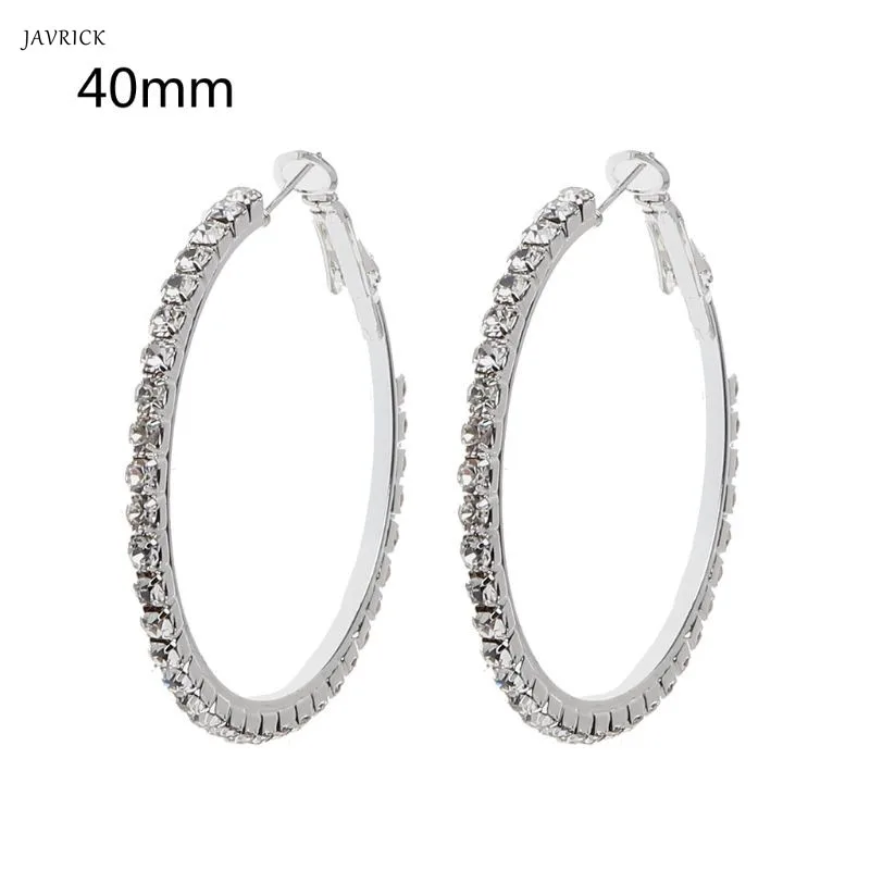 JAVRICK сверкающие серьги-кольца с кристаллами из горного хрусталя для женщин, модные ювелирные изделия