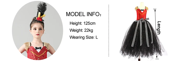 Full Length Sparkly Ringmaster Inspired Girls Tutu Dress Kids Birthday Party Pageant Halloween Costume Girl Circus Fancy Dress (1)