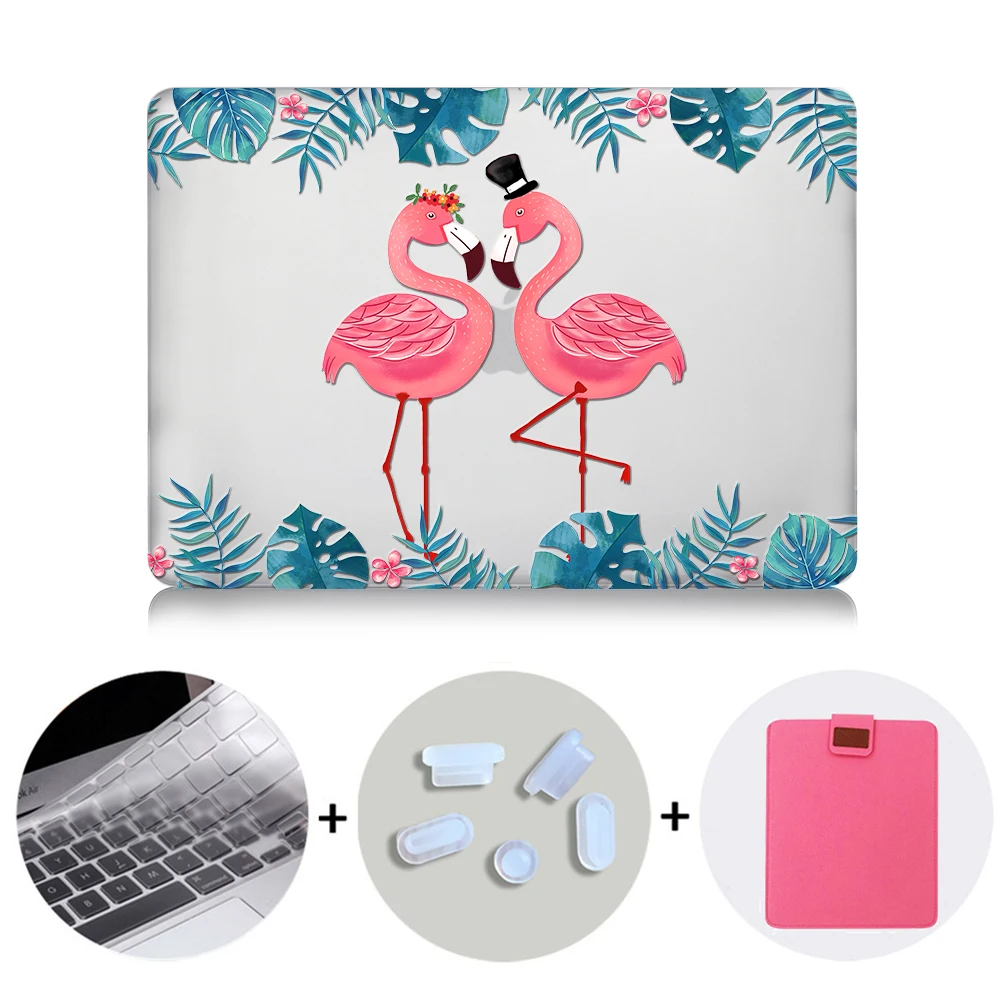 MTT Фламинго чехол с кристаллами для Macbook Air Pro 11 12 13 15 retina Touch Bar чехол для Apple Macbook 13,3 дюймов чехол для ноутбука - Цвет: MB05