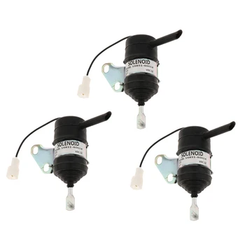 

3 x Fuel Shut Off Solenoid for Kubota Tractor Excavator RTV RTV900