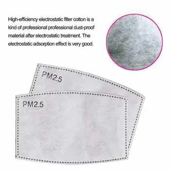 

50pcs PM2.5 Face Cover Masks Filter Accessories Activated Carbon Breathing 5 Layers Haze Filter Kid Protective Fast Shipping