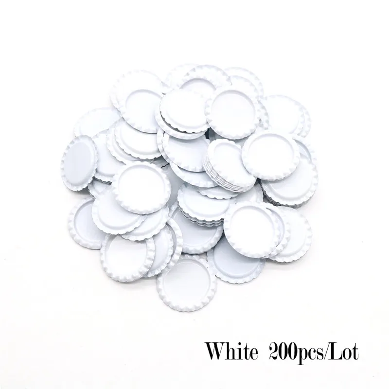 Jewelry Making Supplies 200pcs/lot 25mm Inside Colored Round Bottle Caps for DIY Hairbow