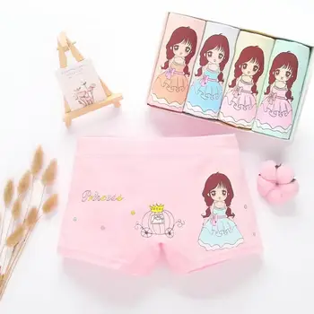 

4pcs/lot girls children underwear kid panty Cotton Underpants General Pink cute cartoon baby Pants Boyshorts