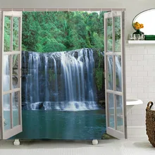3D Шторки для душа с принтом Tolofofo водопад райские шторы в ванную комнату водонепроницаемый Пейзаж водопад занавес для ванной