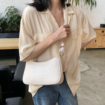 

Vintage Women Bags PU Leather Crocodile Pattern Crossbody Bag Female Shoulder Handbag 2020 New Luxury Small Purse Bag