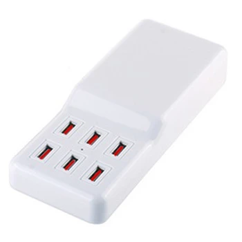 

6 Usb 60W Port Charger for Mobile Phone Tablet 2 Smart Wall Socket Charging Extension Socket Power Adapter,Eu Plug