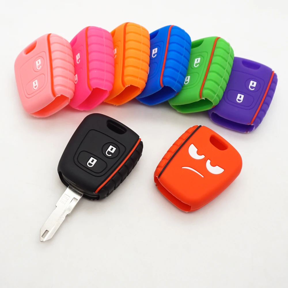 Cocolockey-cubierta de silicona para llave, 2 botones, Dont Touch My Key, para Citroen C1, C2, C3, C4, Xsara Picasso, Peugeot 106, 107, 206, 207, 307