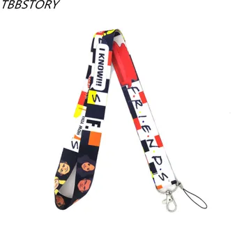 

12Pcs Tv Show Friends cartoon neck strap lanyard for keys ID card badge holder keychain phone charm camera webbing decoration