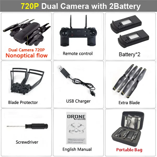 720P Black 2B Bag HGIYI M70 Радиоуправляемый Дрон оптический с 1080P 4K HD камерой Квадрокоптер FPV Follow Me вертолет дроны на радиоуправлении селфи дроны VS E58 - Цвет: 720P Black 2B Bag
