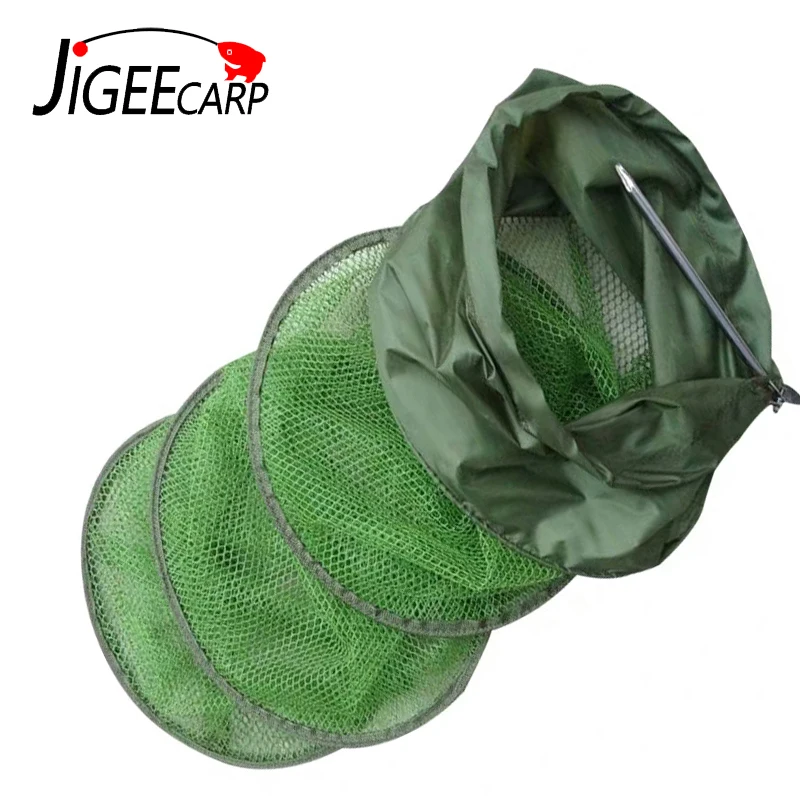 JIGEECARP 1 шт. мини рыболовная сеть складная для рыбы креветок оцинкованная сетка