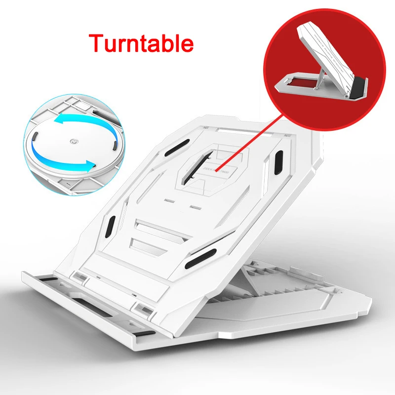 Регулируемая подставка для ноутбука, компьютерный стол, планшет, держатель для ноутбука, подставка, аксессуары для стола DJA99 - Цвет: Turntable