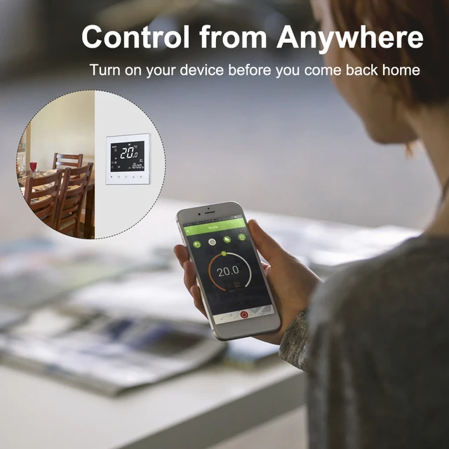 Thermostats Digital Water/Gas Boiler Heating Thermostat WiFi Voice Control  Touch screen Home Room Temperature Controller - AliExpress