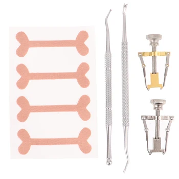 

Ingrown Toenail Correction Tool Set Nail Pedicure Elastic Patch Nail Correction Lifter Pusher Clasp Brace Bunion Correctors