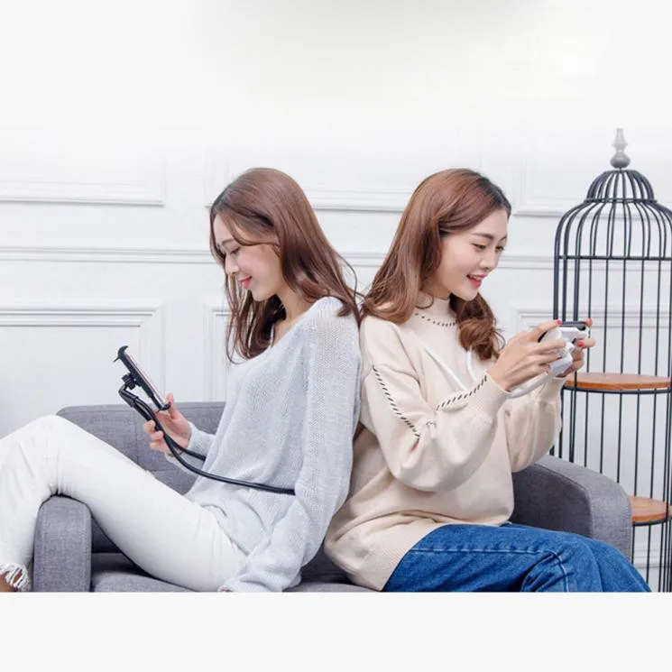 

Universal Lazy Hanging Neck Phone Stand Mount Necklace Support Bracket Holder Flexible Phone Holder for Cell phone GPS PDA Y1030