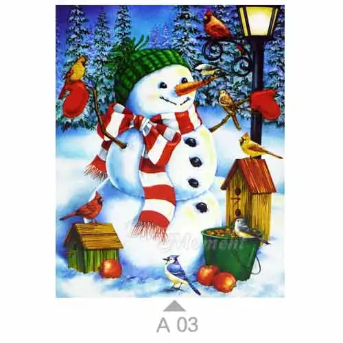 Алмазная картина Ever Moment, снеговик, Рождественская картина, стразы, мозаика, полная квадратная дрель, алмазная вышивка, декор S2F2402 - Цвет: A03