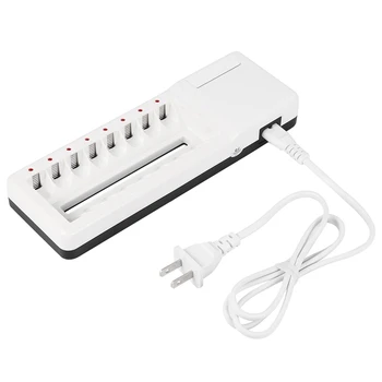 

8 Slots Aa Aaa Battery Charger Quick Charge With Led Display For Aa Aaa Nimh Nicd 1.2V Rechargeable Batteries With 2 Usb Ports U