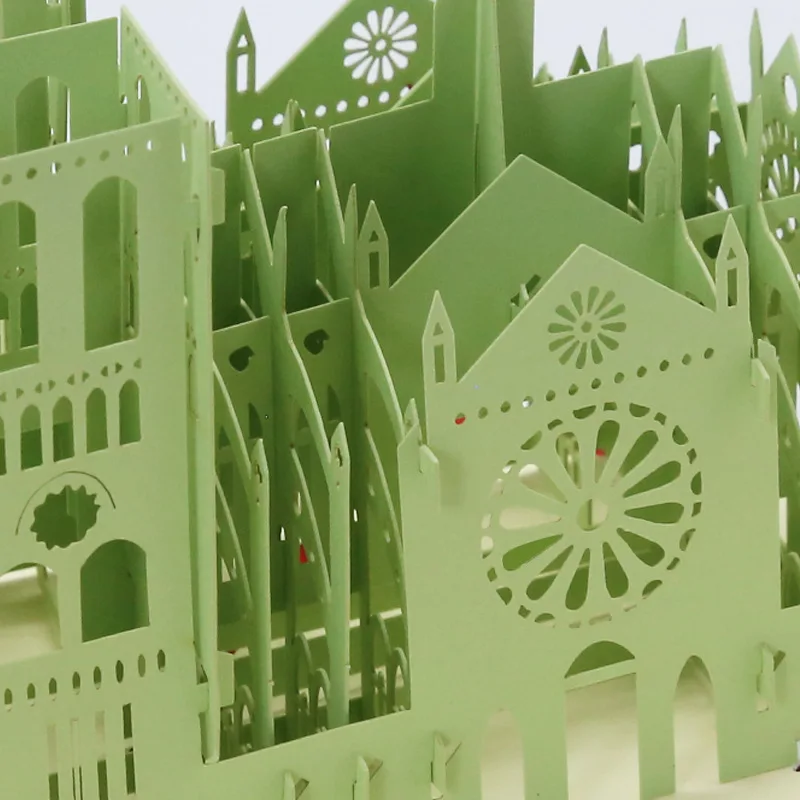 3D Pop Up Birthday Cards Laser Cut Invitations Cards World Architecture Business Card Boy Gifts Greeting Card Tourist Postcard