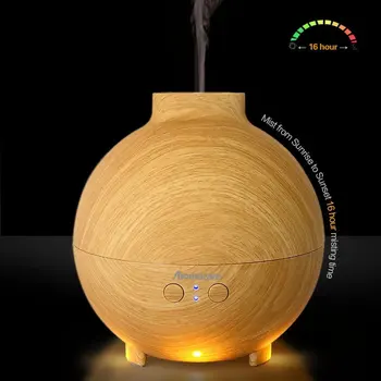 

Wood Grain Essential Oil Diffuser Ultrasonic Aromatherapy Diffuser Cool Mist Humidifier with Timer Waterless Auto Off ,600ml