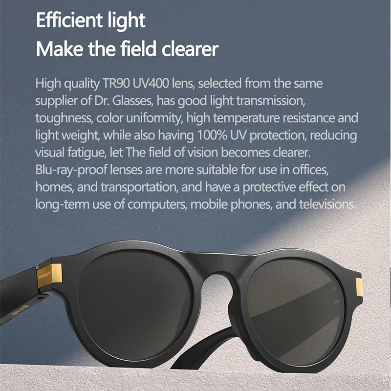 Умные солнцезащитные очки TS Anti-blue-rays UV400 очки защита для глаз Bluetooth для мужчин женщин играть телефон/компьютер/игры Xiaomi очки