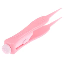 Детские светящиеся пластиковые пинцеты для ушей, носа, пупка, пинцет, щипцы для младенцев, зажимы для мам, безопасный уход за новорожденными