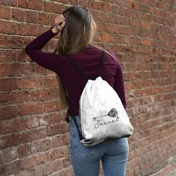 

Printed Pattern Drawstring Bag Gym Backpack Travel Sports Daypack Beach Rucksack 7XEC