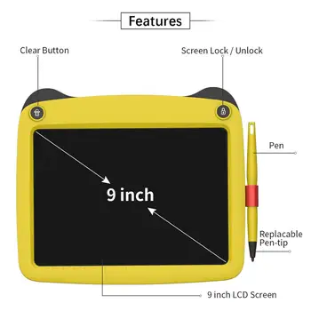 

Enotepad 9 Inch Lcd Writing Tablet Drawing Tablet eyes protection ink-free and dust-free corlor writing smart tablet notes