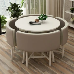 Juego de mesa de Comedor, Set de 4 Sillas de centro para recepción, mobiliario para sala de estar y cocina, nuevo