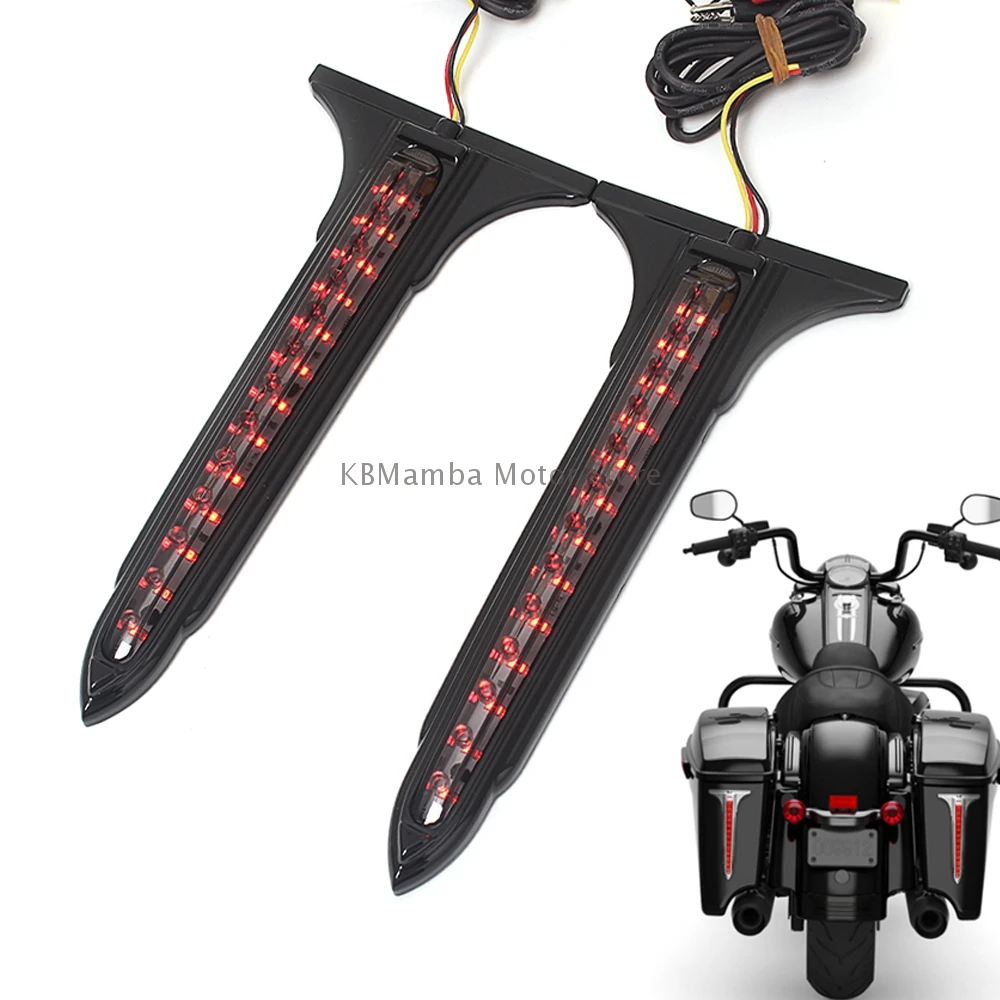 

Motorbike Saddlebag Rear Side LED Tail Brake Light Saddle Bag Accents Lights For Harley Touring Electra Glides Road King 1993-13