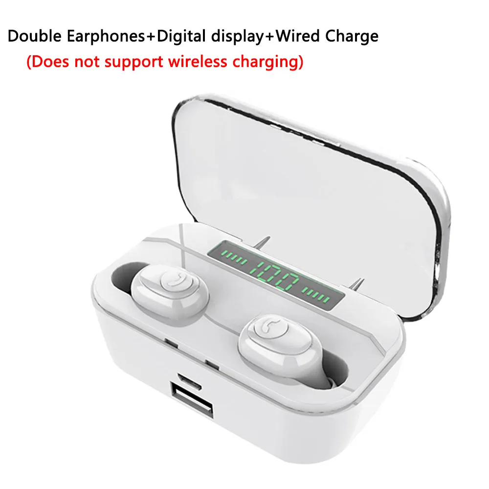 Digital Light-white Rovtop 3500 мАч TWS беспроводной Bluetooth 5,0 наушники светодиодный дисплей CVC8.0 DSP шумоподавление Водонепроницаемый Спорт гарнитура наушники - Цвет: Digital Light-white