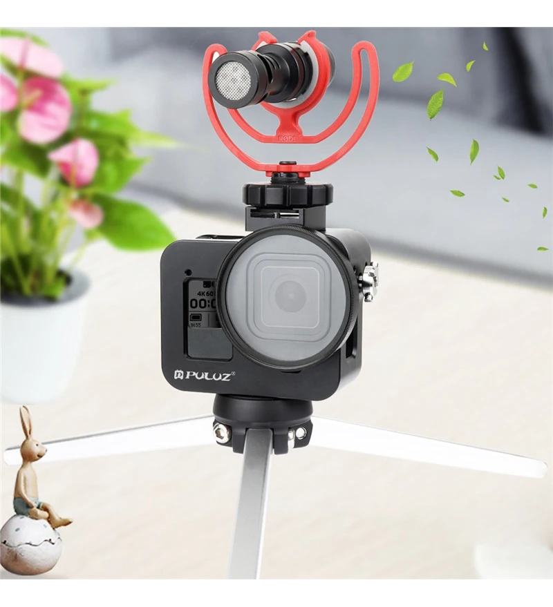 Корпус CNC алюминиевый сплав защитный чехол клетка с 52 мм УФ объектив для GoPro Hero 8 черный аксессуары для камеры