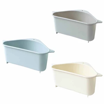 

3Pack Suction Cup Type Kitchen Triple-cornered Storage Basket for Kitchen Rack Drain Basket Household Storage Rack
