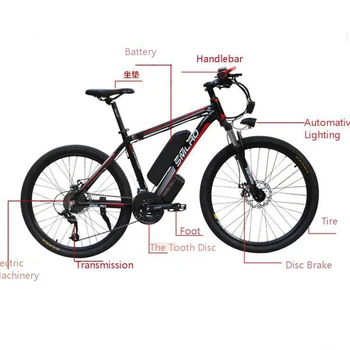 

Smlro 48v 15A 350W 26 Inch Motor-driven electric bike Bicycle Mountain Vehicle bicicleta electrica ebike