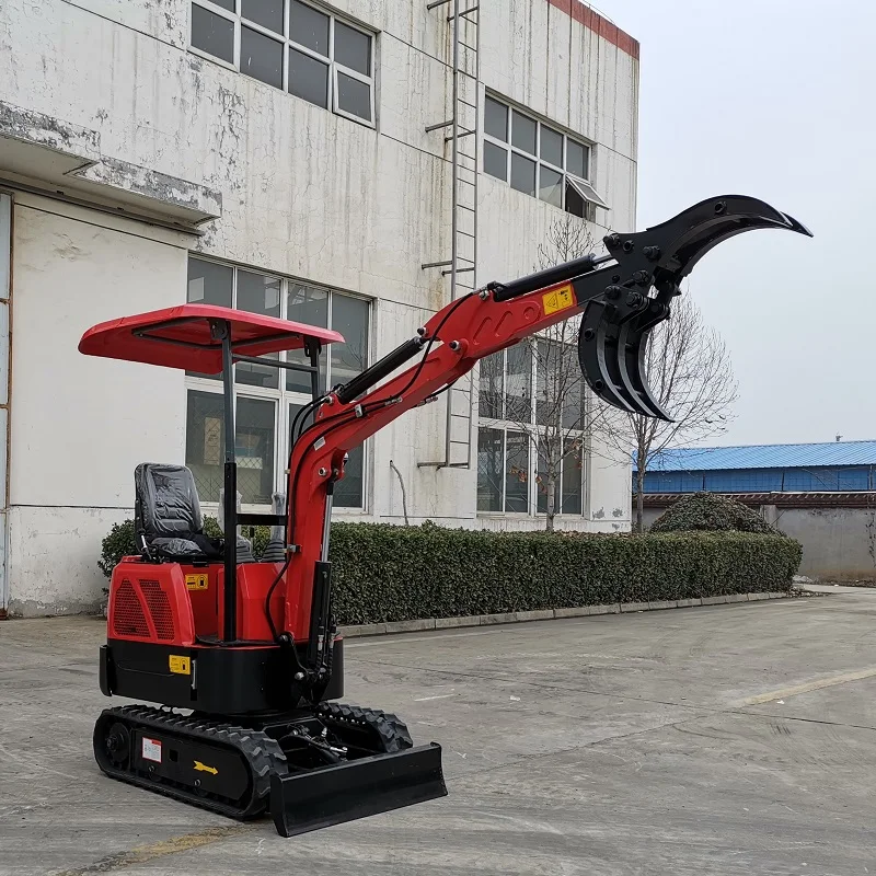 OEM садовая ферма микро-экскаватор 1 тонна мини-экскаватор маленький Баггер с навесом и ведром