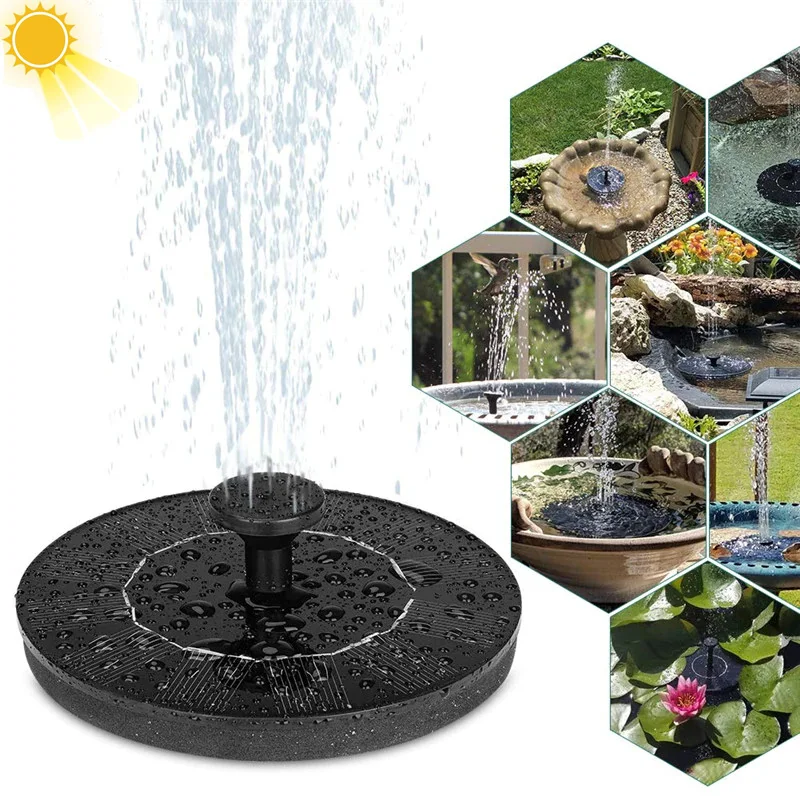 Solar Powered Fountain Pump With 4 Nozzles 
