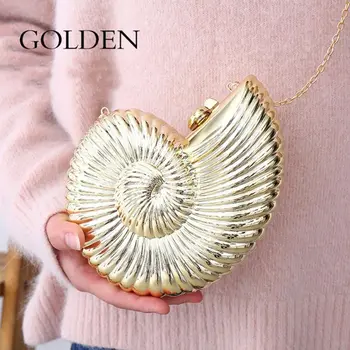 

Women Conch Shell Prom Party Clutch Purse Acrylic Chain Strap Shoulder Bags