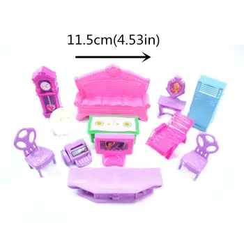 

1Set 22Pcs IoI dolls furniture TV chair table Bathtub sofa Bed toys for Kids R9UE