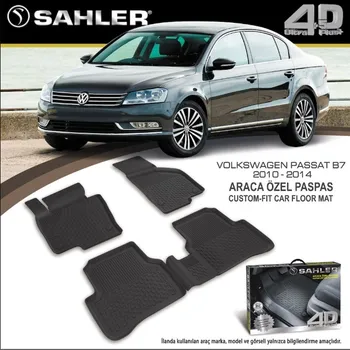 

Floor Mats Liner 4.5D Molded Black Fits Volkswagen Passat B7 2010-2014 Rubber Floor Mats