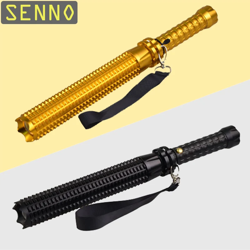 

Chargeable Defense Flashlight Outdoor Emergency T6 LED 38cm Adjustable Flashlight 3 Mode Rechargeable Anti-Riot Baseball Bat