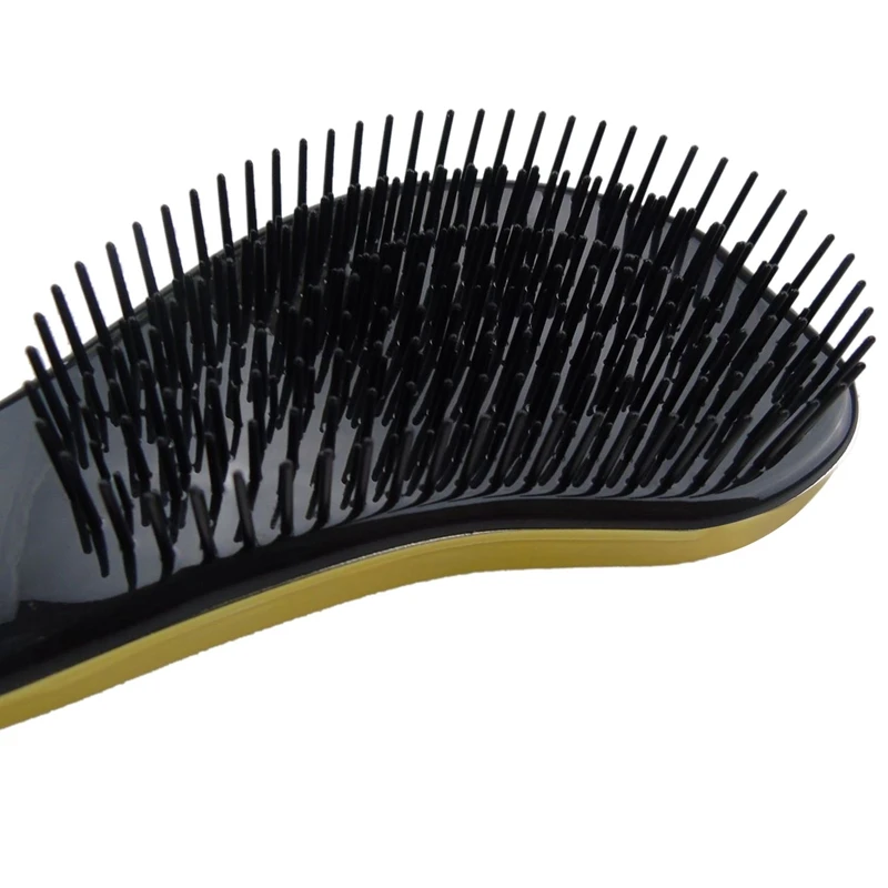 1pc Magic Anti-Static Hair Brush Handle Plastic Electroplate Comb Shower Shampoo Massage Comb Salon Hair Styling Tools