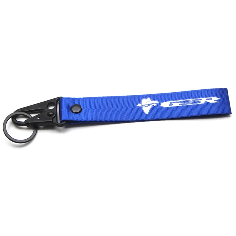 For Suzuki Bandit Gladius GSR GSXR 750 1000 Hayabusa V-Strom TL1000S Motorcycle Car Key Chain Woven Key Ring Tag Label Chain - Цвет: Blue-GSR